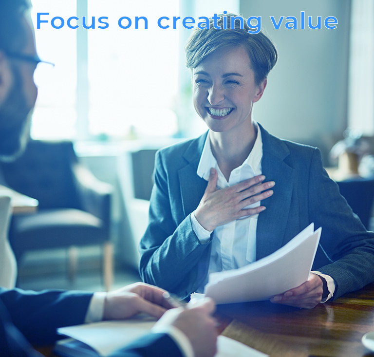 Focus on creating value